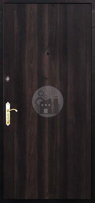 Металлическая дверь, отделка черным ламинатом снаружи-ДВ-1261