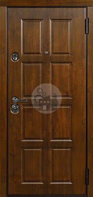 Дверь стальная в квартиру, отделка двусторонний массив дерева-ДВ-833